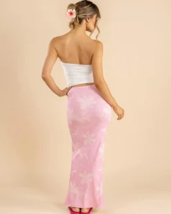 Bottoms*Mooloola Juno Maxi Skirt Pink