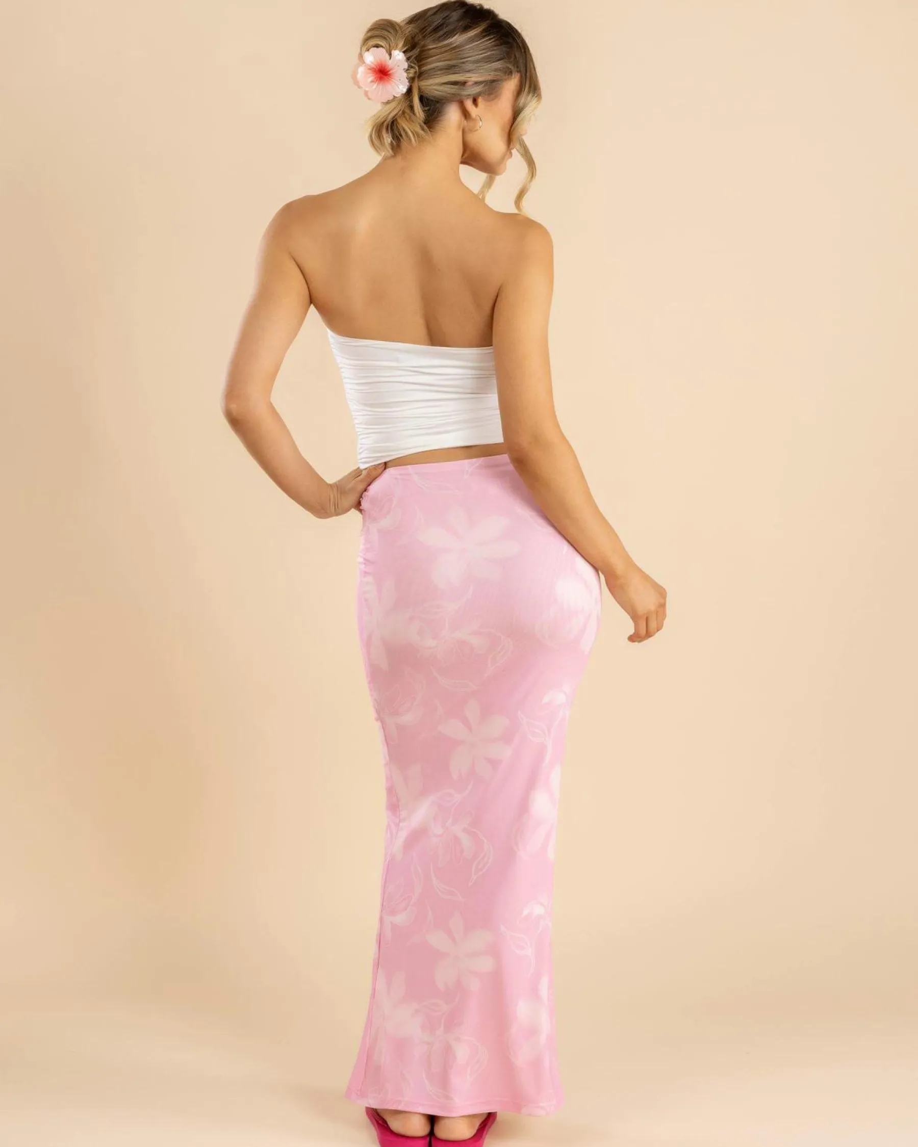 Bottoms*Mooloola Juno Maxi Skirt Pink
