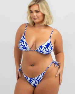 Bikinis*Kaiami Juno Tie Side Bikini Bottom White/blue
