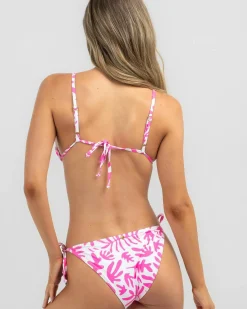 Bikinis*Kaiami Juno Triangle Bikini Top White/pink