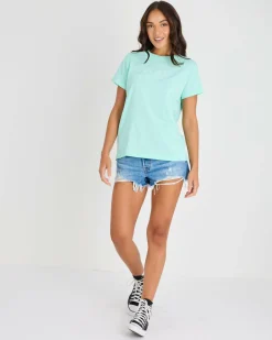 Tops*Roxy Just Do You T-Shirt Beach Glass