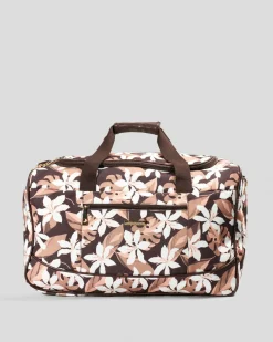 Travel Accessories|Bags*Mooloola Kaia Overnight Bag Chocolate Floral