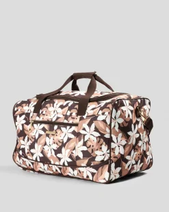 Travel Accessories|Bags*Mooloola Kaia Overnight Bag Chocolate Floral