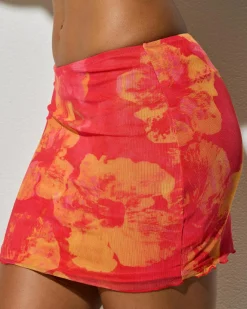 Bottoms*Mooloola Kalani Skirt Red/orange