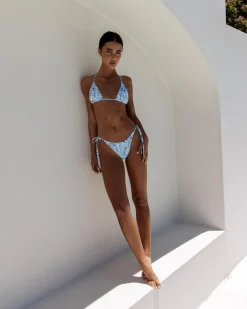Bikinis*Kaiami Karlie Tie Bikini Bottom White/blue