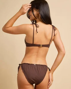 Bikinis*Topanga Katarina Cheeky Tie Bikini Bottom Dark Choc