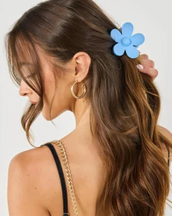 Beauty & Hair*Karyn In LA Kay Flower Hair Claw Clip Baby Blue