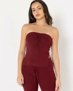 Tops*Ava And Ever Kaya Top Burgandy