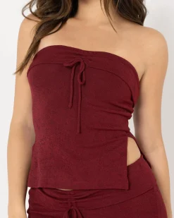 Tops*Ava And Ever Kaya Top Burgandy