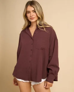 Tops*Mooloola Keaton Shirt Espresso