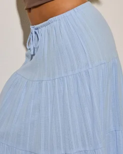 Bottoms*Mooloola Keeley Maxi Skirt Baby Blue
