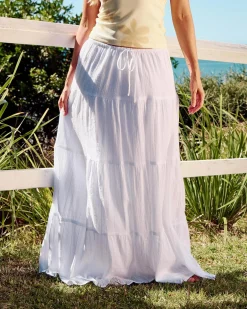 Bottoms*Mooloola Keeley Maxi Skirt White