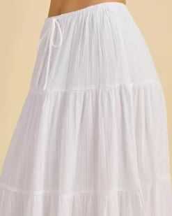 Bottoms*Mooloola Keeley Maxi Skirt White