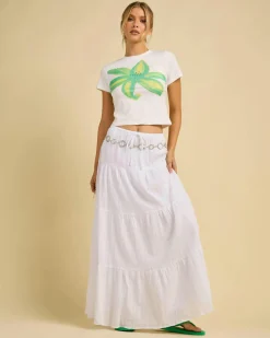 Bottoms*Mooloola Keeley Maxi Skirt White