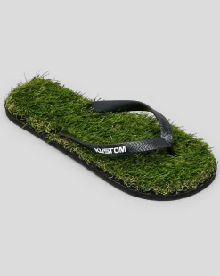 Flip Flops & Sandals*Kustom Keep On The Grass Thong Grass Green