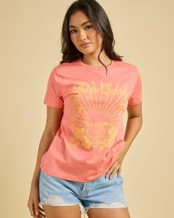 Tops*Rip Curl Keepsakes Standard T-Shirt Washed Watermelon