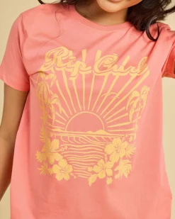 Tops*Rip Curl Keepsakes Standard T-Shirt Washed Watermelon