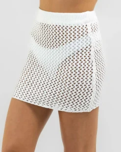 Sarongs*Kaiami Keira Crochet Cover Up White
