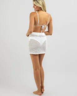 Sarongs*Kaiami Keira Crochet Cover Up White