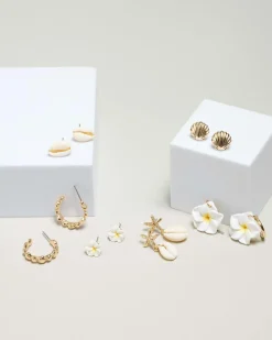 Jewelry|Jewelry*Karyn In LA Kelly Earring Pack Coconut/gold