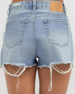 Denim|Bottoms*DESU Kelsey Denim Shorts Mid Blue