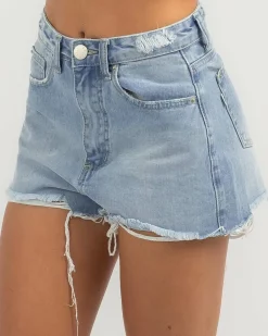 Denim|Bottoms*DESU Kelsey Denim Shorts Mid Blue