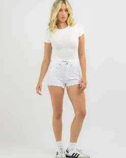 Denim|Bottoms*DESU Kelsey Shorts White