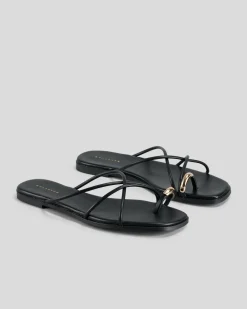 Sandals*Ava And Ever Kelsey Slide Sandals Black