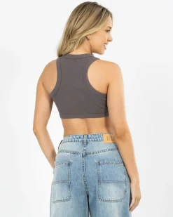 Tops*Ava And Ever Kendra Ultra Crop Top Slate