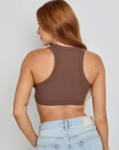 Tops*Ava And Ever Kendra Ultra Crop Top Espresso