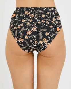 Bikinis*Roxy Kerala High Waisted Bikini Bottom Anthracite Kerala Border