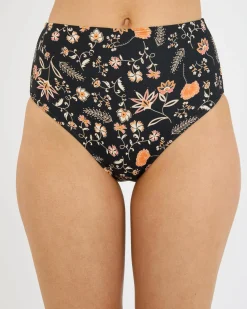 Bikinis*Roxy Kerala High Waisted Bikini Bottom Anthracite Kerala Border