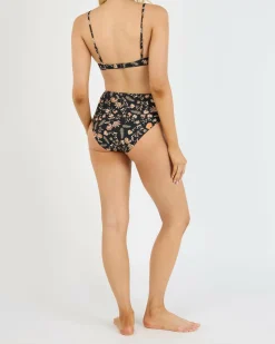 Bikinis*Roxy Kerala High Waisted Bikini Bottom Anthracite Kerala Border