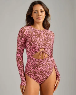 Surf|Wetsuits & Surfsuits*Roxy Kerlina Long Sleeve Surfsuit Tiramisu Kerlina Border