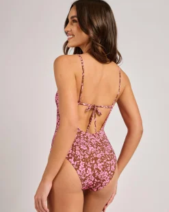 One Pieces*Roxy Kerlina One Piece Swimsuit Tiramisu Kerlina Border
