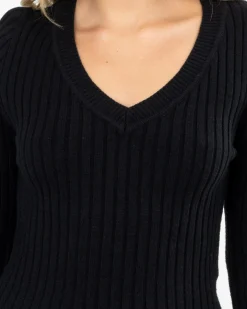 Knitwear|Jumpers & Hoodies*Ava And Ever Khloe Long Sleeve Knit Top Black