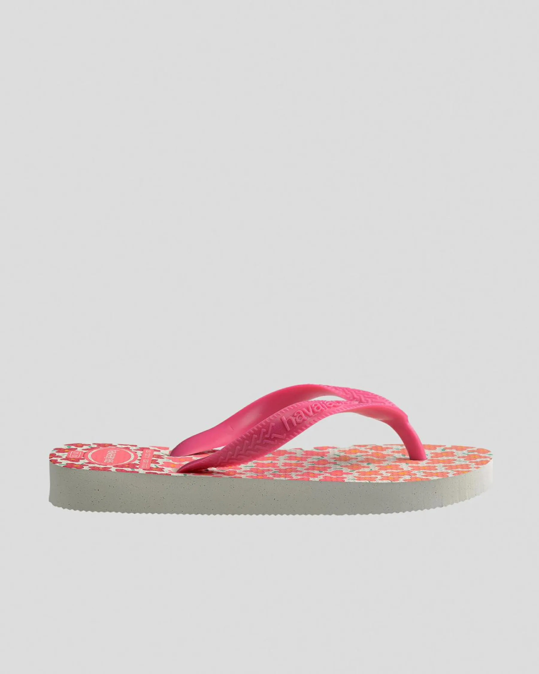 Flip Flops*Havaianas Kids' Flores Thongs White/pink Flux