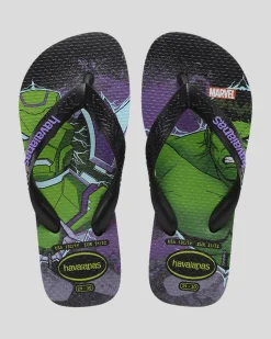Flip Flops & Sandals*Havaianas Kids' Marvel Hulk Thongs Green