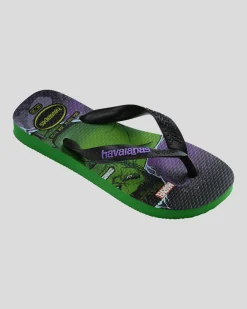 Flip Flops & Sandals*Havaianas Kids' Marvel Hulk Thongs Green