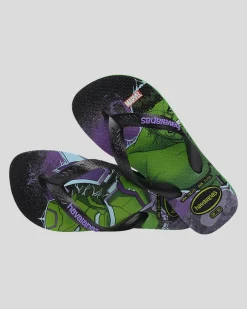 Flip Flops & Sandals*Havaianas Kids' Marvel Hulk Thongs Green
