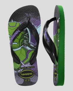 Flip Flops & Sandals*Havaianas Kids' Marvel Hulk Thongs Green