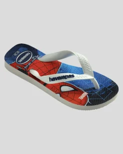 Flip Flops & Sandals*Havaianas Kids' Marvel Spiderman Thongs White/white