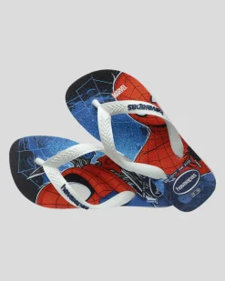 Flip Flops & Sandals*Havaianas Kids' Marvel Spiderman Thongs White/white