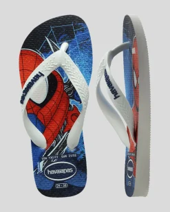 Flip Flops & Sandals*Havaianas Kids' Marvel Spiderman Thongs White/white