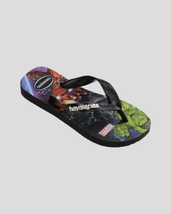 Flip Flops & Sandals*Havaianas Kids' Marvel Thongs Black