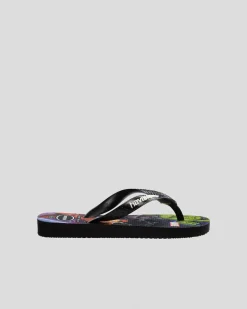Flip Flops & Sandals*Havaianas Kids' Marvel Thongs Black