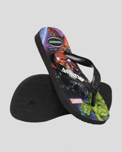Flip Flops & Sandals*Havaianas Kids' Marvel Thongs Black