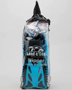 Surf|Surf*Land & Sea Sports Kids' Nipper Junior Snorkel & Fin Set Blue