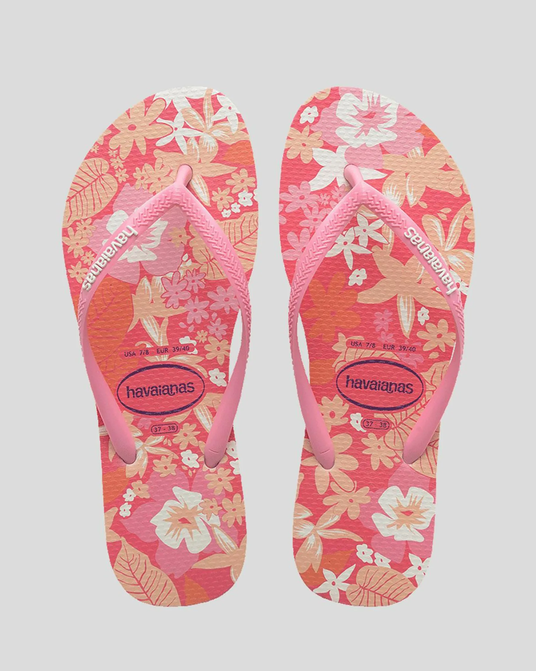 Flip Flops*Havaianas Kids' Slim Ditsy Bloom Thongs Pink