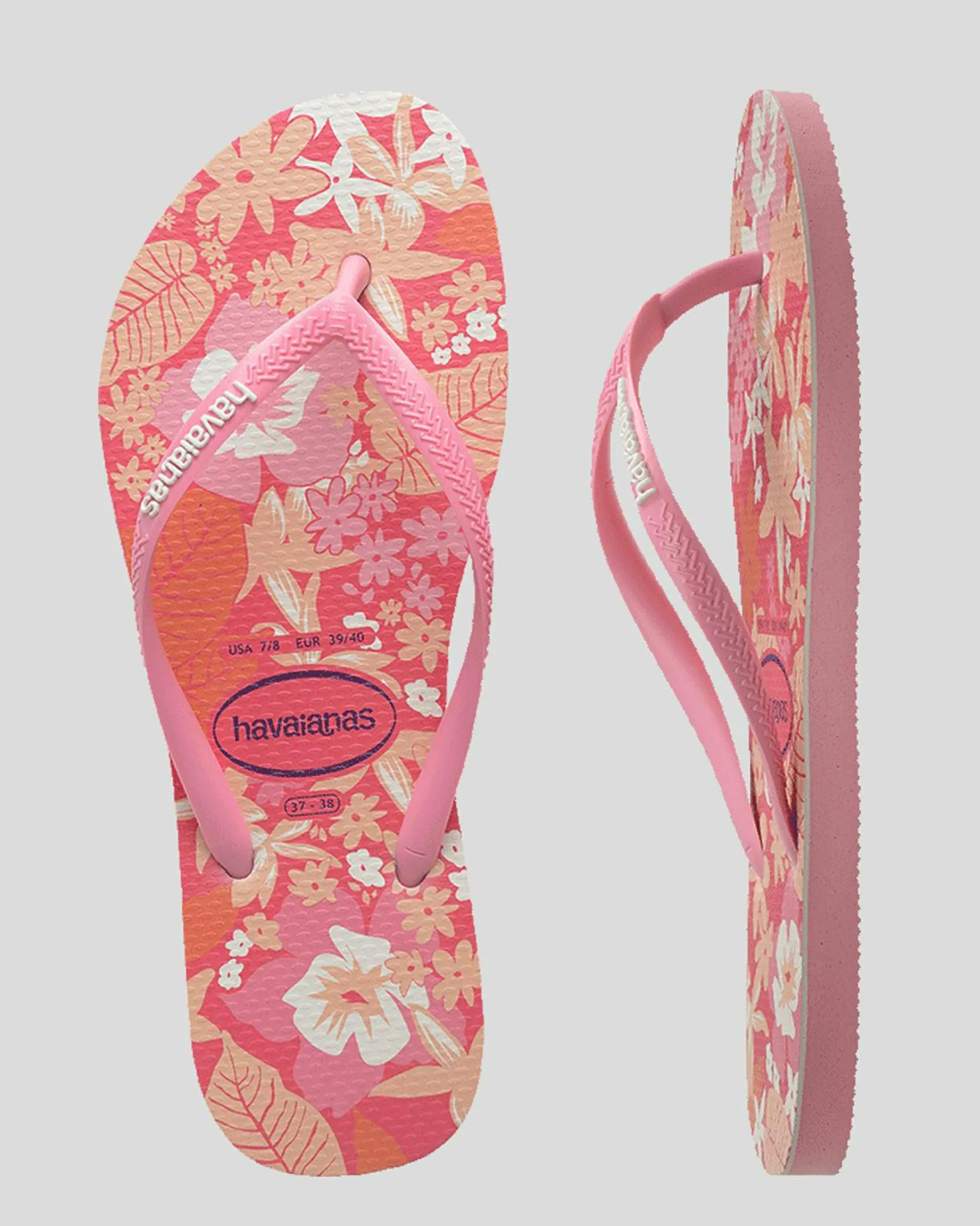 Flip Flops*Havaianas Kids' Slim Ditsy Bloom Thongs Pink
